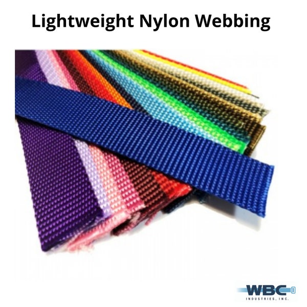 Light Weight Nylon Webbing- Multiple Sizes Available