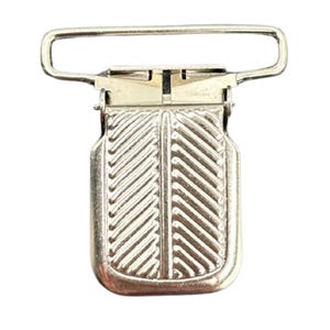 1-3/8" Suspender Clip | Nickel Plated with Plastic Insert | 4/pk.