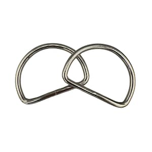 2" D-ring svetsad och förnicklad - 4-pack