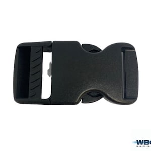Contoured 1" Black Side Release Buckle- 4 Pack