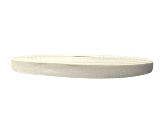 Fettuccia in cotone leggero bianco da 3/4".