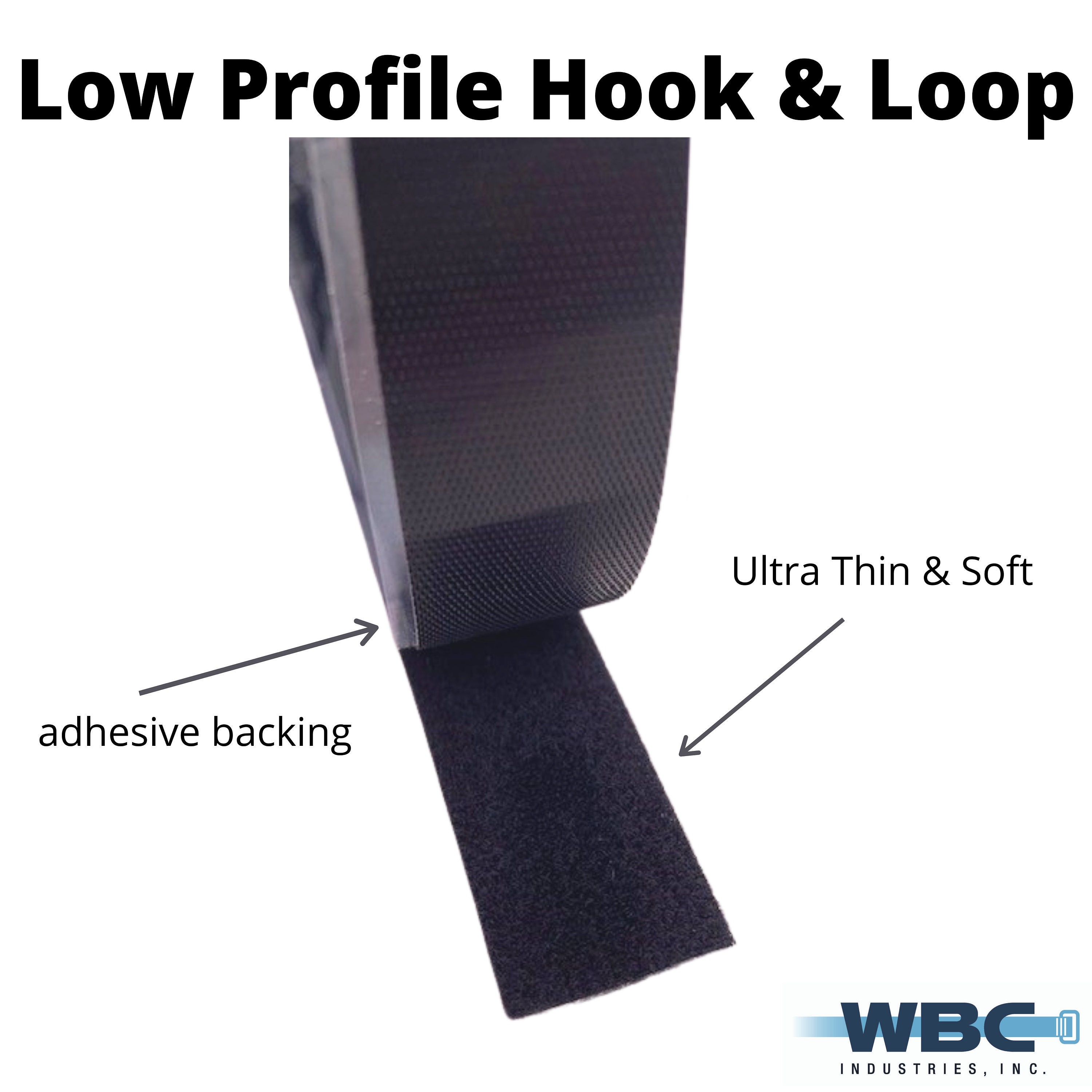 Ultra thin hook and loop outlet