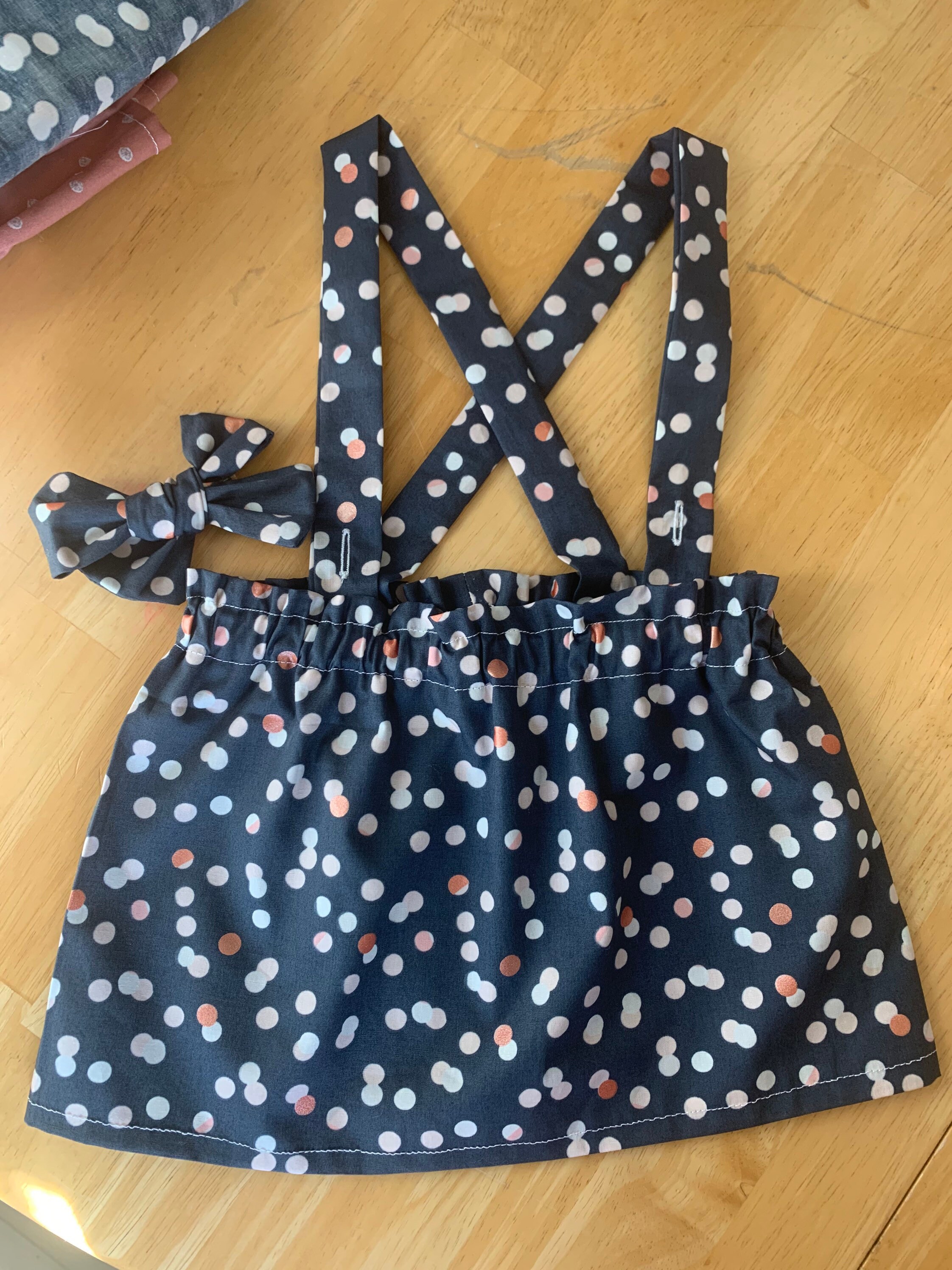 Navy Suspender Skirt Baby / Toddler Etsy