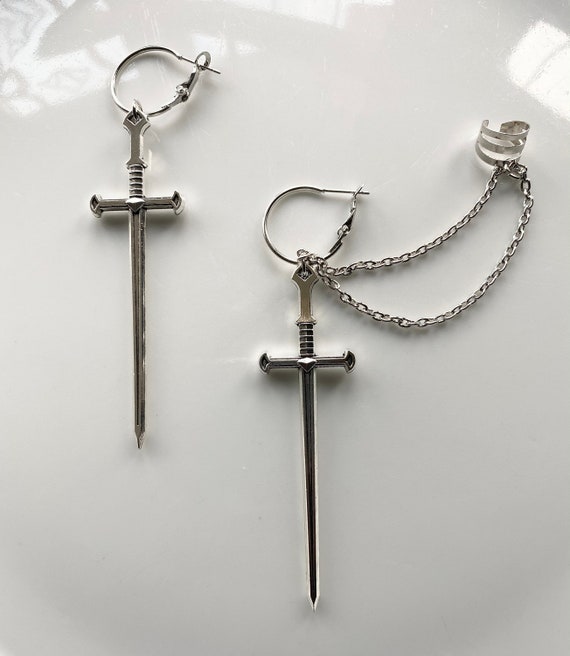 Sword 2024 earrings etsy