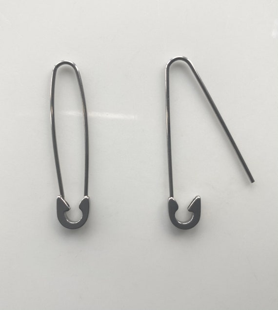 Paper Clip Earring Stainless Steel Safety Pin Earrings Dangle Earring 1PC |  eBay