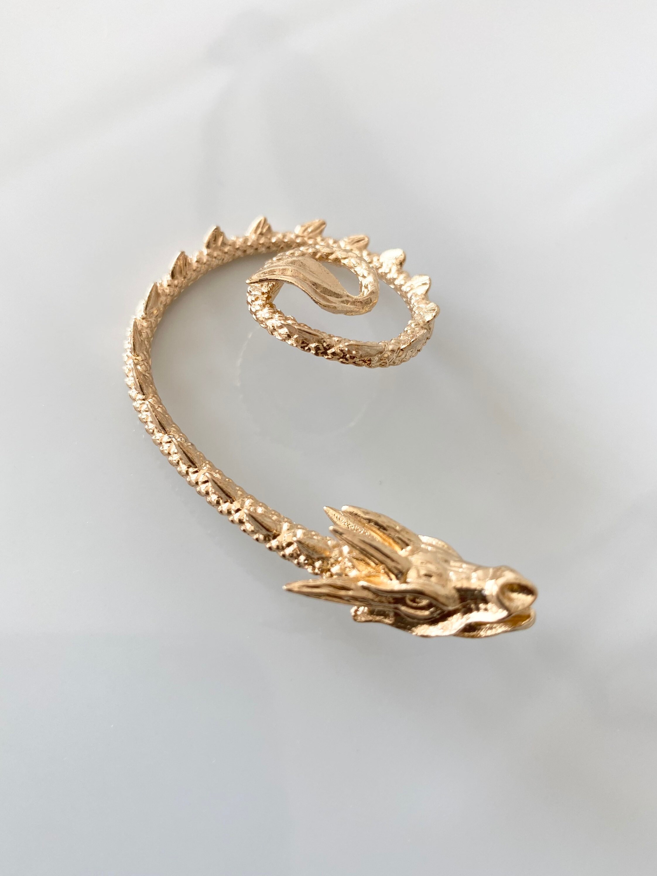 Dragon Snake Bending Ear Hoop Stud - Vintage Punk Nordic Clip-On Earring