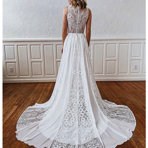 Bohemian Wedding Dresses Wedding Dress Bridal Gown Boho | Etsy