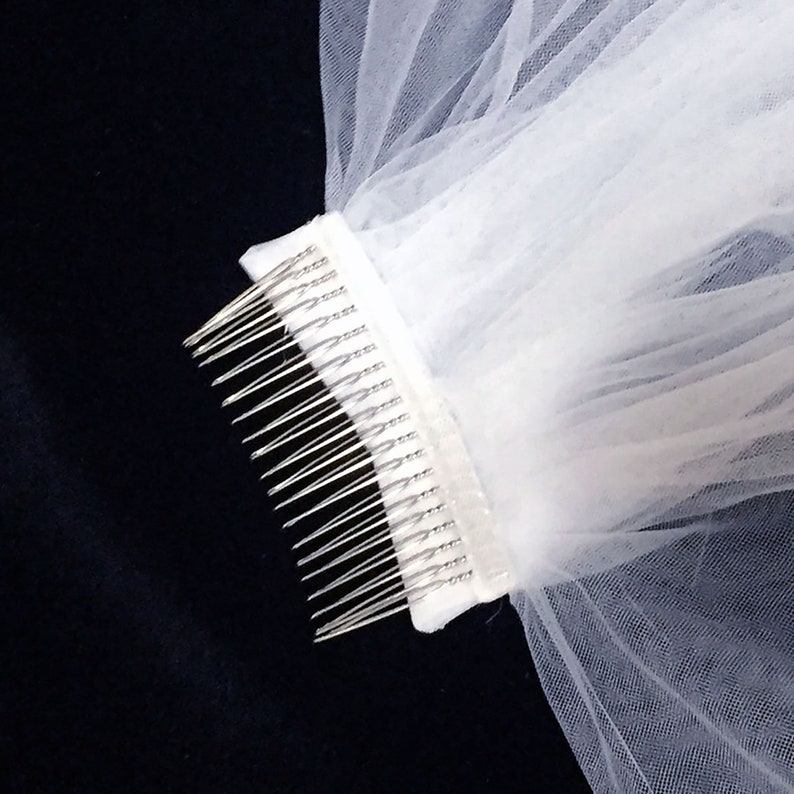 Plain 1 Tier Chapel Length Soft Tulle Veil With Raw Edge NEXT DAY SHIPPING Veil Soft Wedding Cathedral Veil White Cathedral Veil