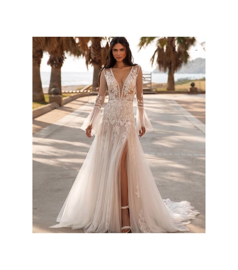 Bohemian Wedding Dresses, Wedding Dress, Bridal Gown, Boho Wedding Dress, Custom Wedding Dress, Wedding, Dress, Beach Wedding Dress image 1