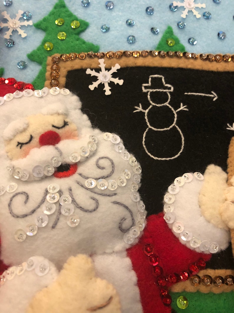 Teacher Santa Christmas Stocking