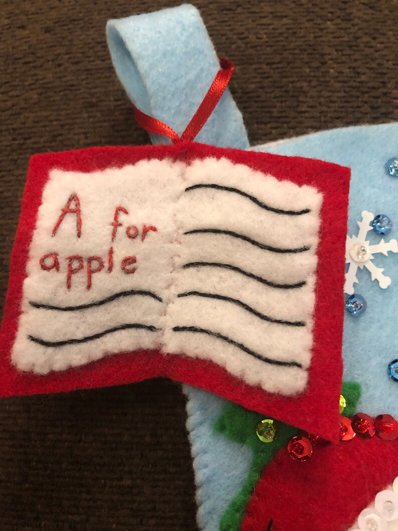 Teacher Santa Christmas Stocking