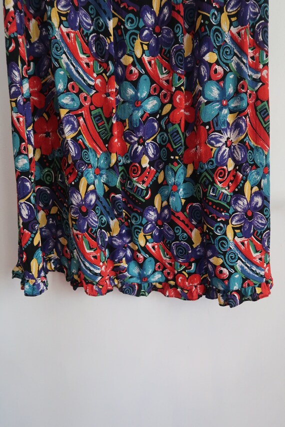 Vintage 90s Floral Midi Skirt | 90s Nostalgic Pri… - image 7