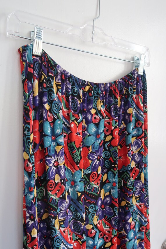 Vintage 90s Floral Midi Skirt | 90s Nostalgic Pri… - image 6