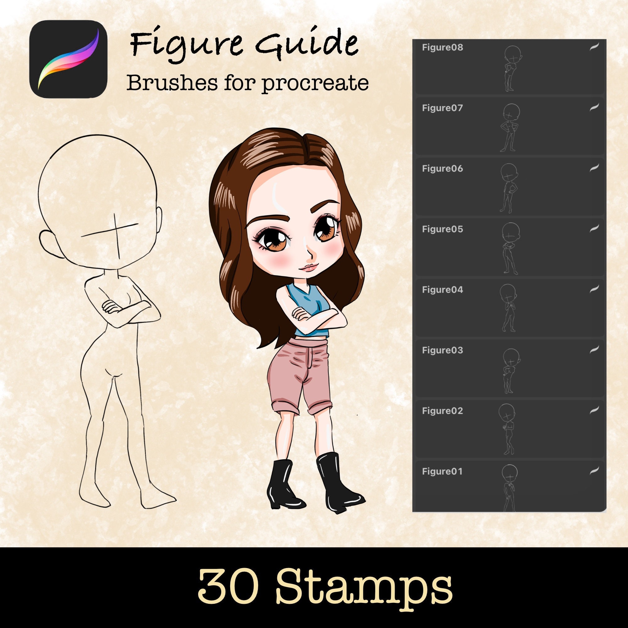 procreate figure stamps free