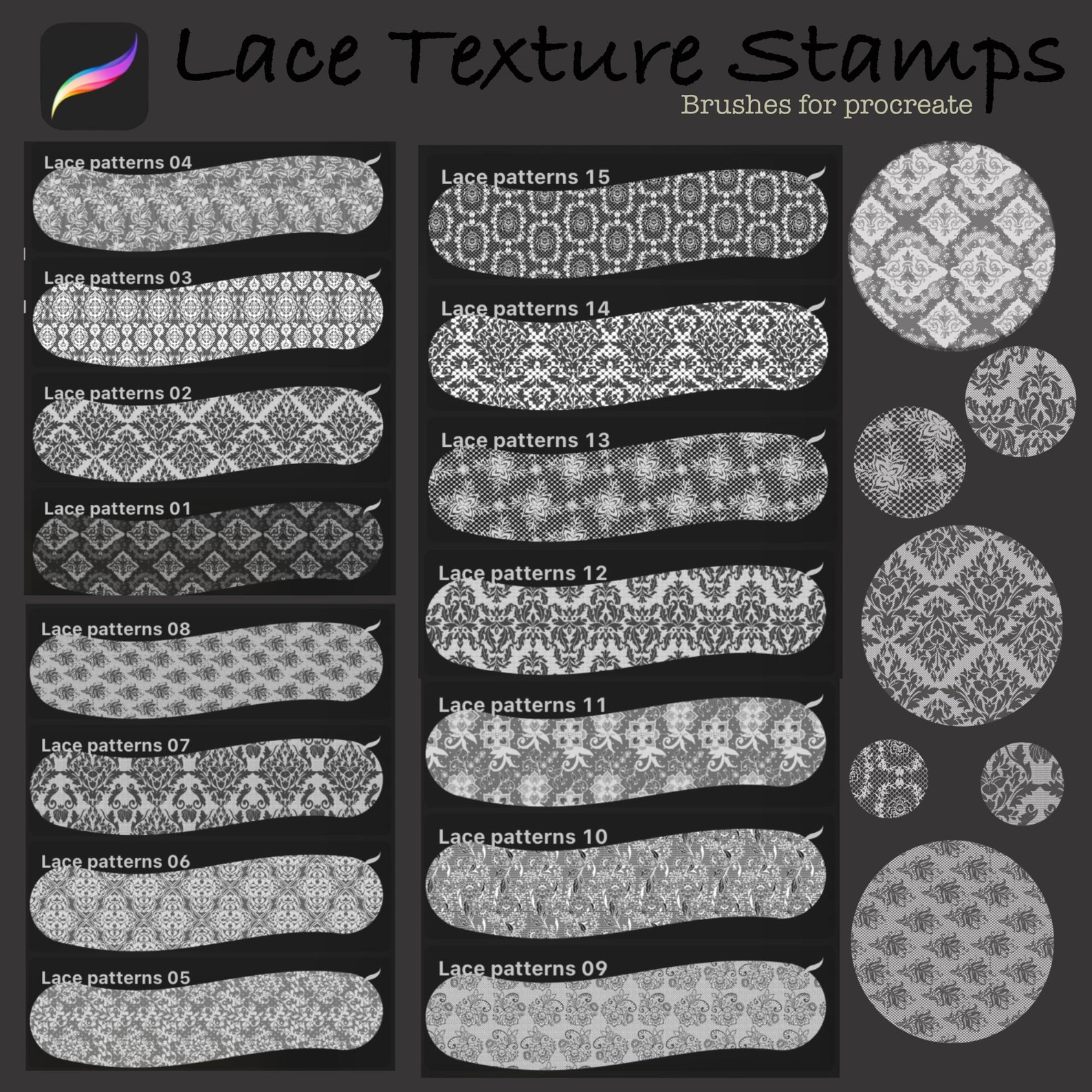 lace fabric brush procreate free