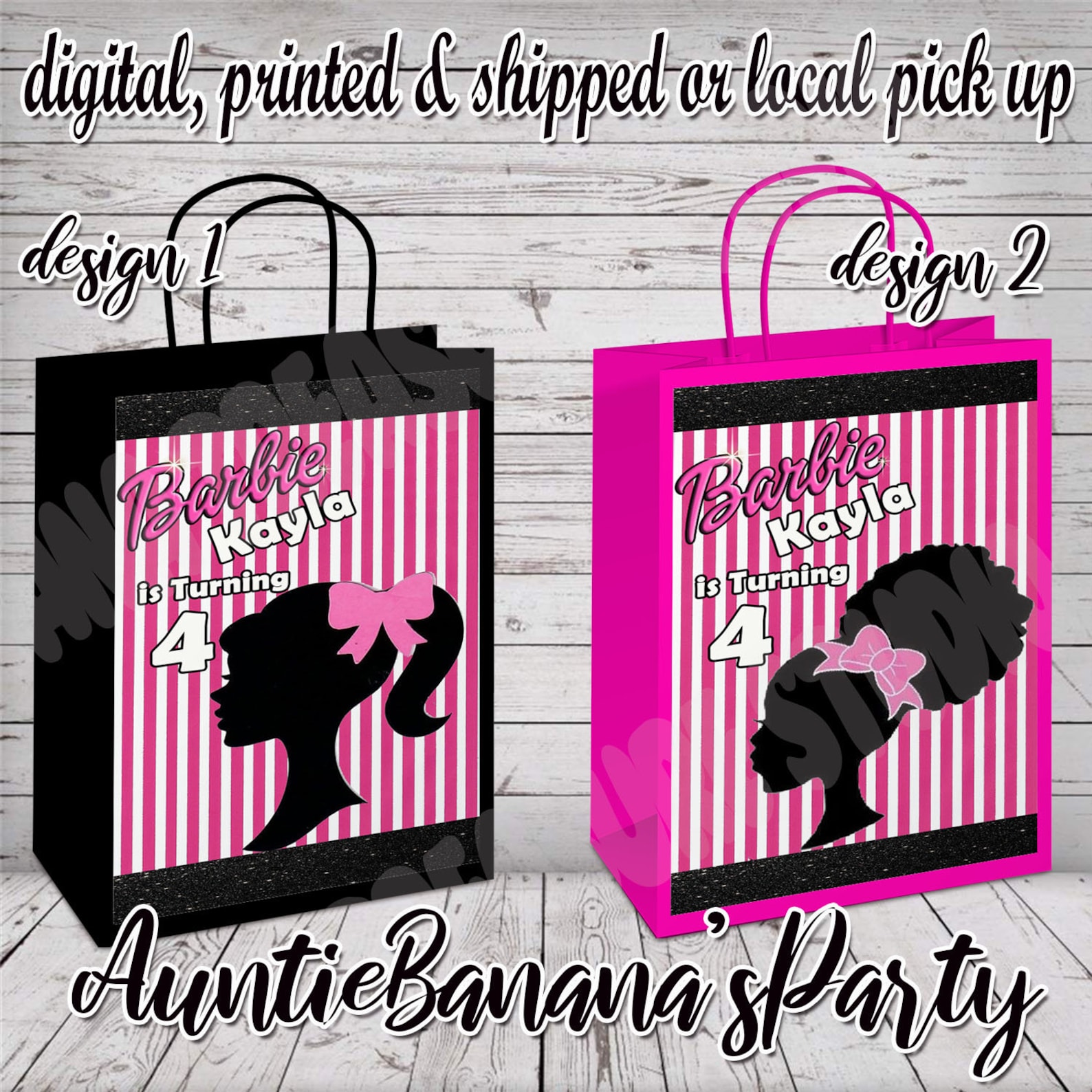 Barbie Gift Bags Treat Bags Party Favors Party Printables | Etsy
