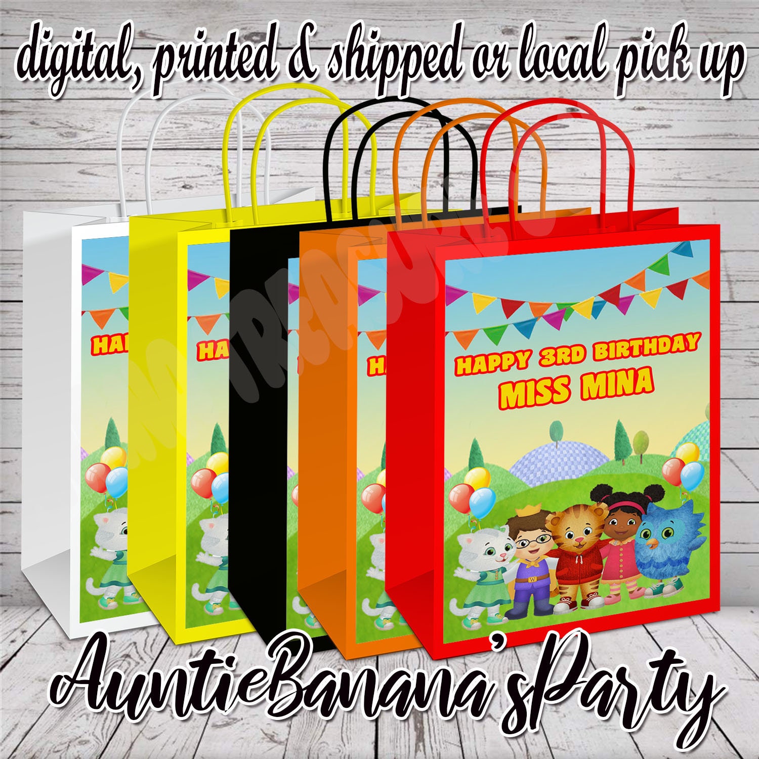 Daniel the tiger gift bags treat bags party favors party Etsy