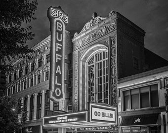 Photo of Theatre - Shea's Performing Arts Center Go Bills Buffalo in Black and White