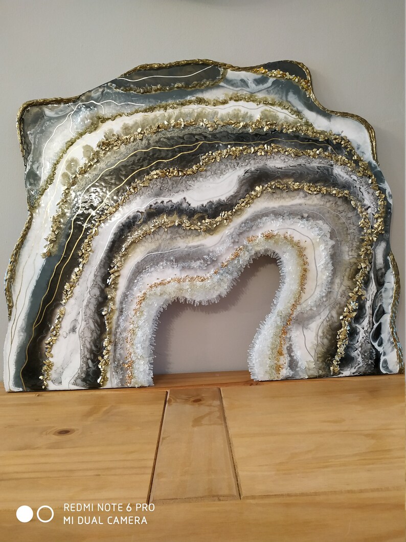 Large geode wall art. Epoxy resin art. Wall art. Home decor. Etsy