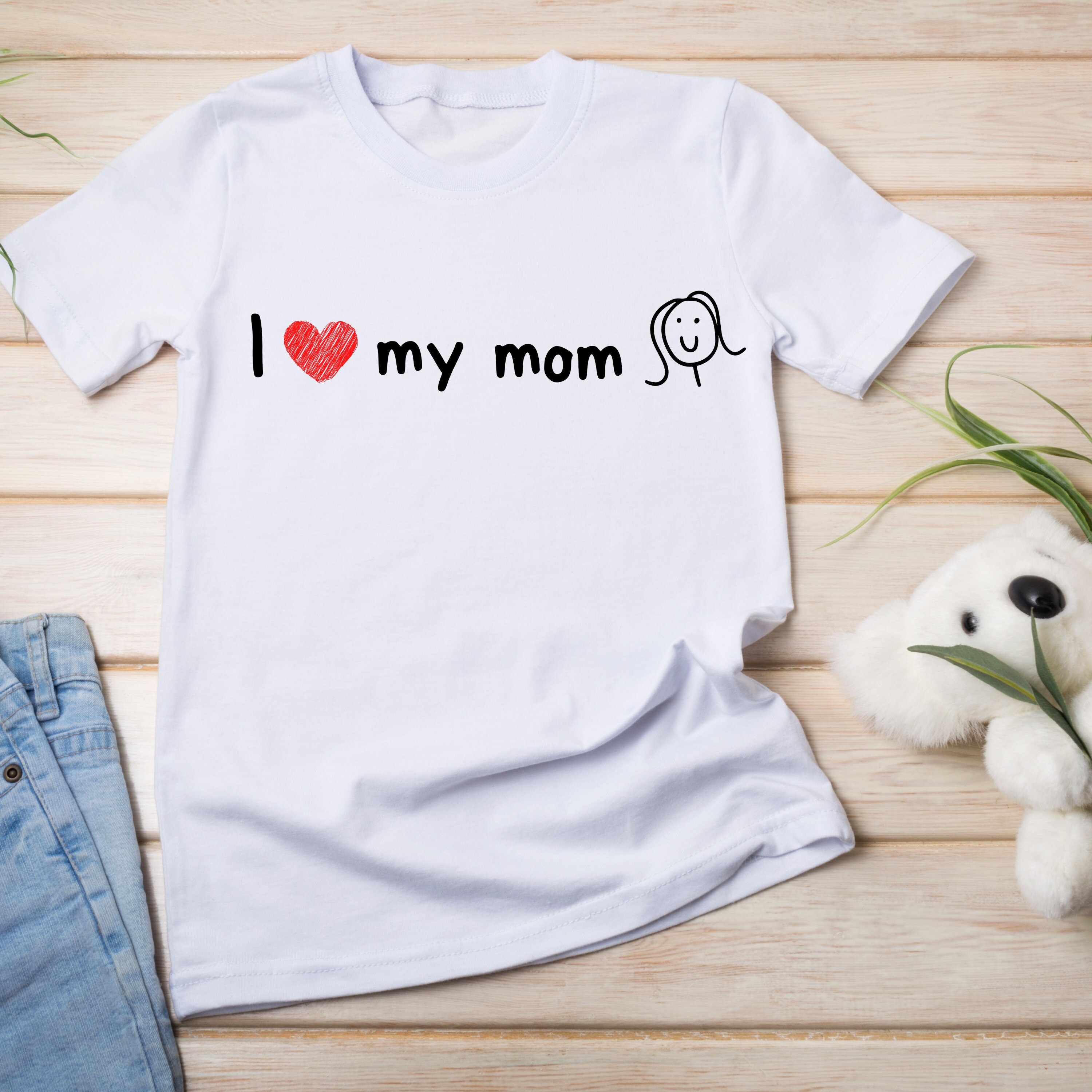 ShortSleeve Unisex TShirt I Love My Mom TShirt Etsy