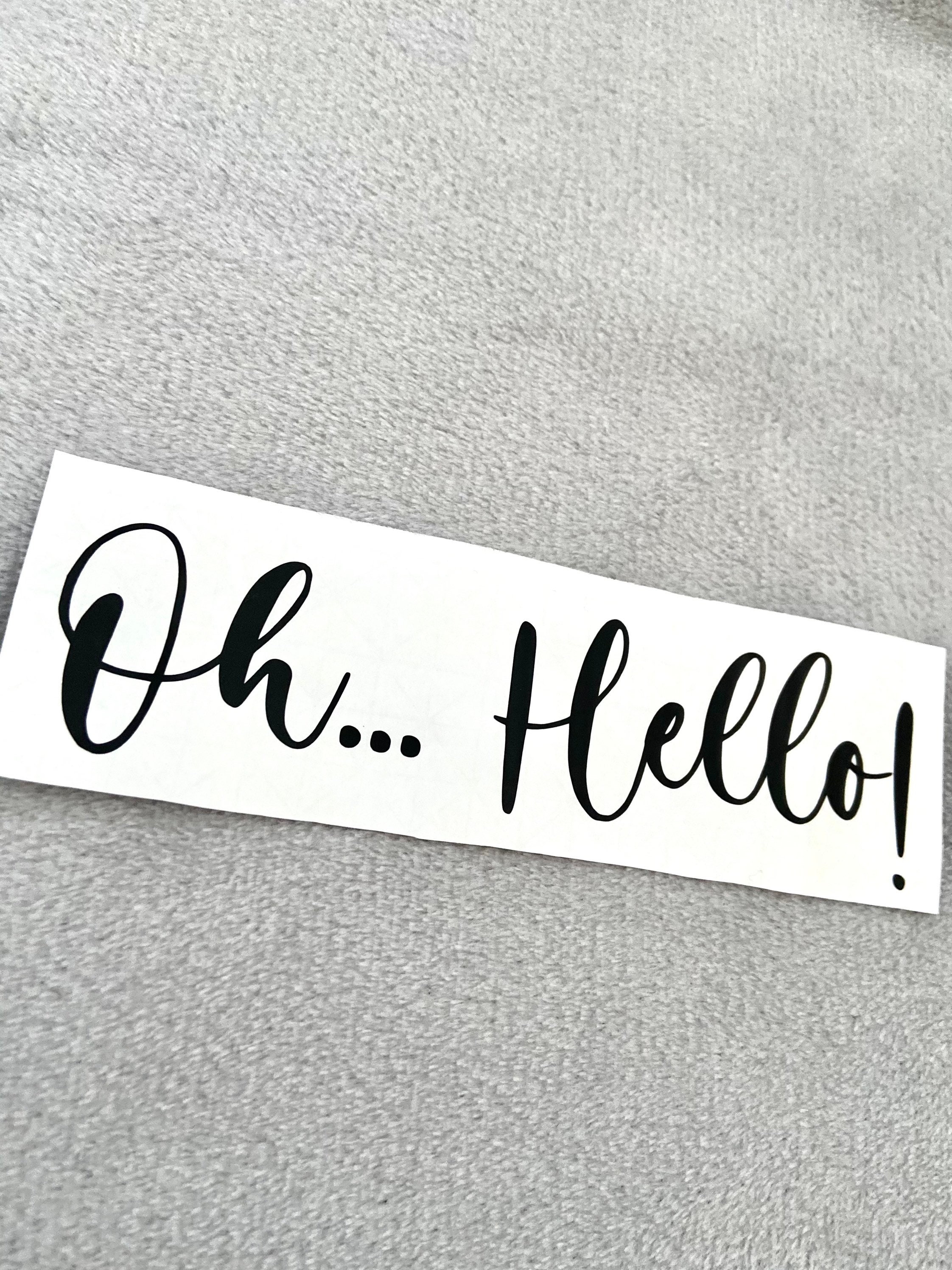 Oh Hello Letterbox Mailbox Vinyl Decal Sticker Oh...hello - Etsy UK