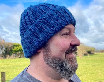 Mens Highland Beanie/Slouchy Winter Hat