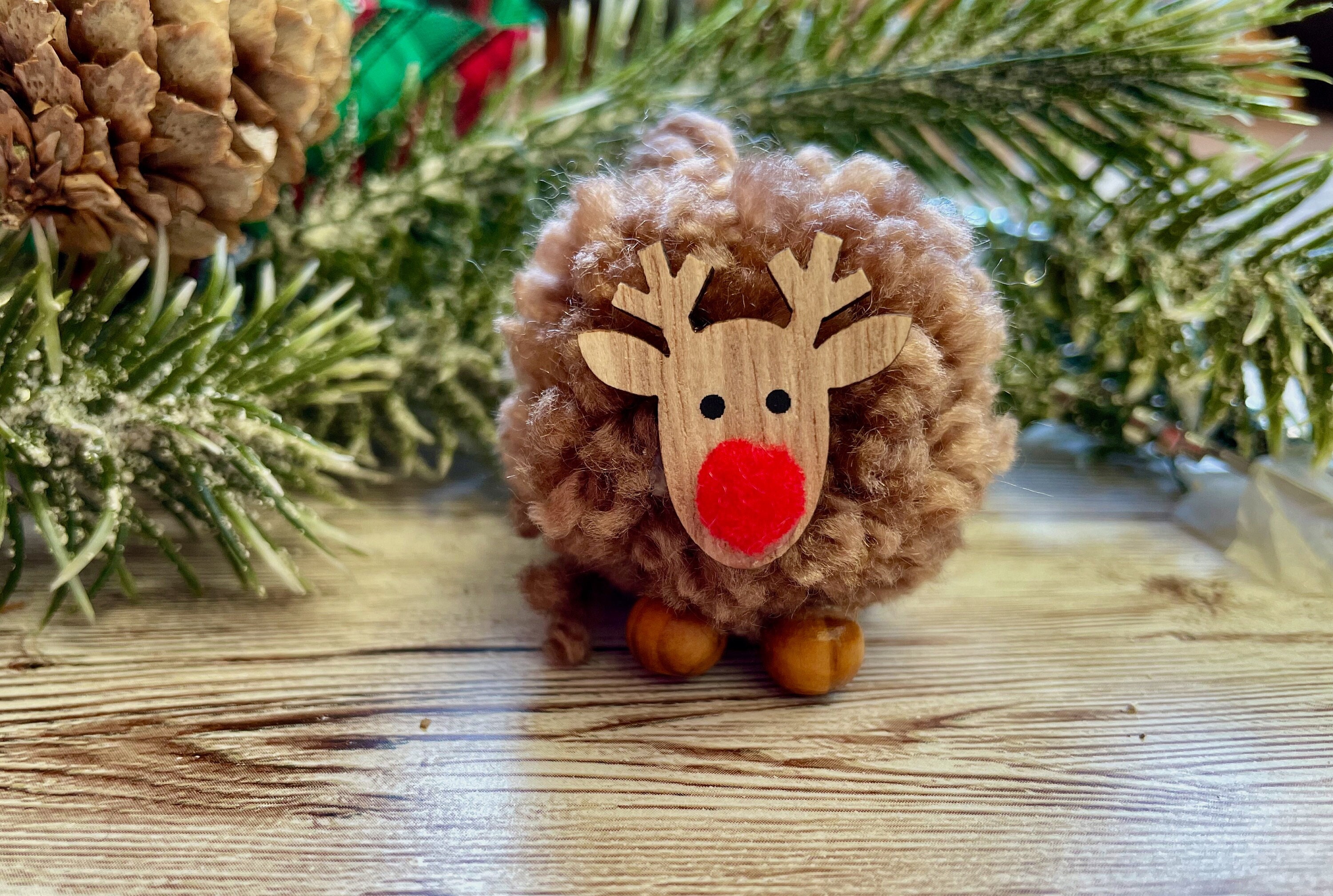 Large Pom Pom Ball Ornament - Grethen Ruvo Designs