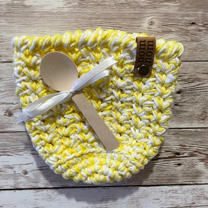 Cotton Ice Cream Pint Cozy: Reusable 500ml Tub Holder with Spoon image 1