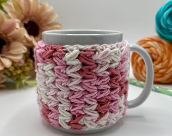 Cotton Mug Cozy, Insulated Cup Wrap, Teacher Gift