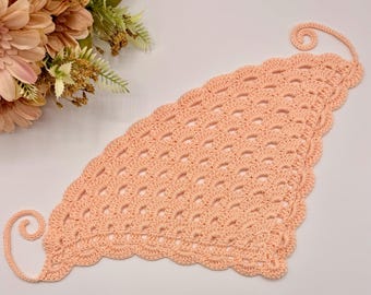 Scalloped Bamboo Cotton Headband, Boho Festival Bandana