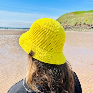 Bucket Hat, Summer Hat, Cotton Bucket Hat, Crochet Bucket Hat, Festival Hat, Handmade Beach Hat, Textured Sunny Day Hat