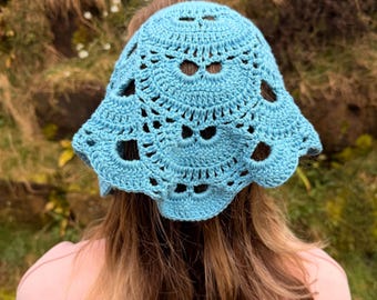 Eco Friendly All Natural Fibre Headband, Boho Festival Head Scarf, Classic Style Triangle Bandana