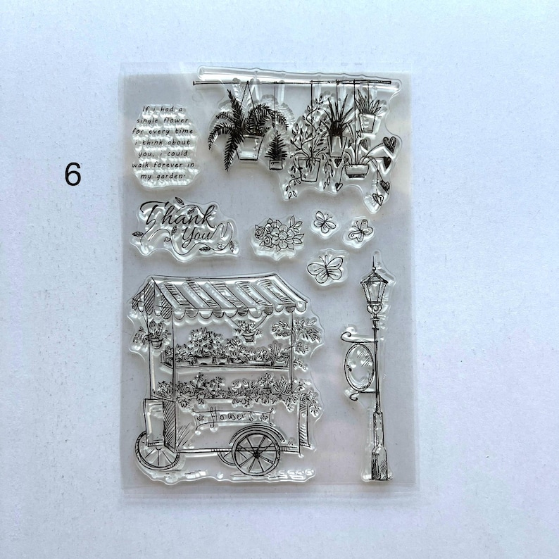 Daily Journaling Stamp Clear Silicone Transparent Travel, Plants, Date ...