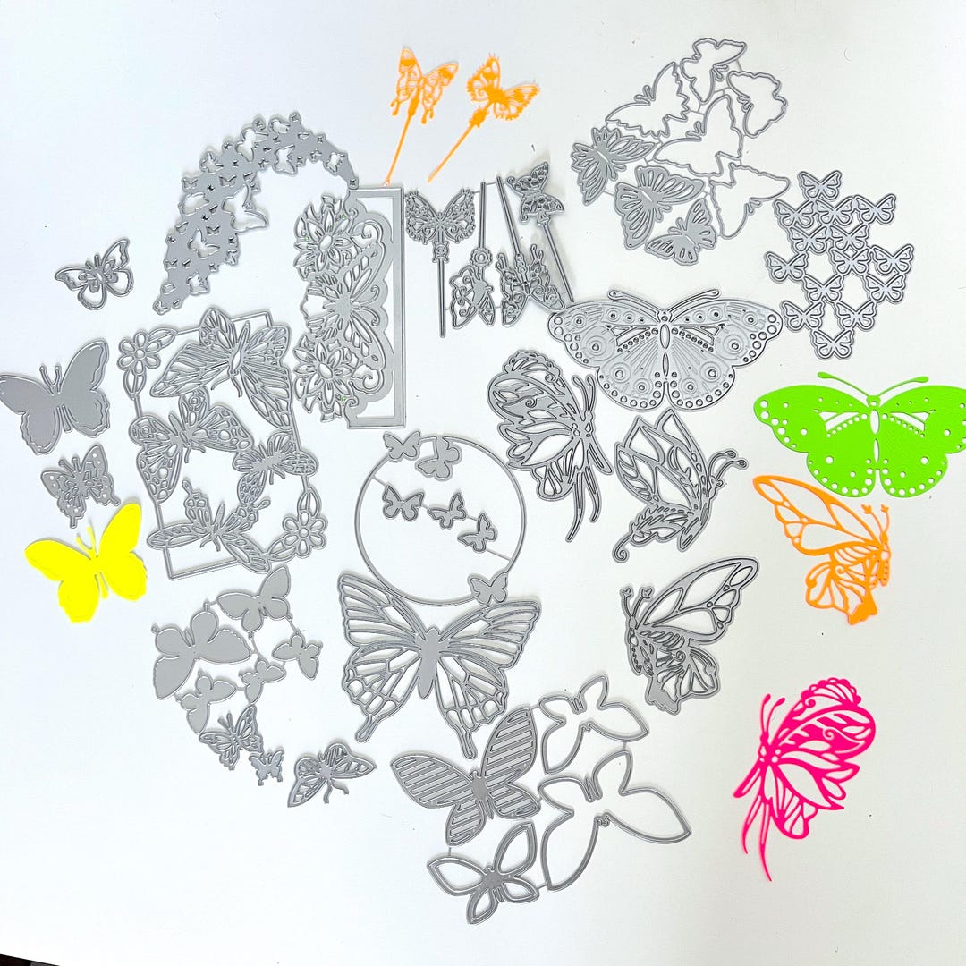 Butterfly SET Metal Cutting Dies Scrapbooking Mold Stencil Die Cuts ...