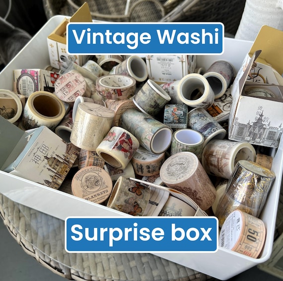 Vintage Surprise Mystery Box random Washi tapes for Journaling
