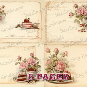 Gasto receita nota cartão postal lixo diário imprimível efêmera aquarela licença comercial download instantâneo scrapbook retro arte vintage d293