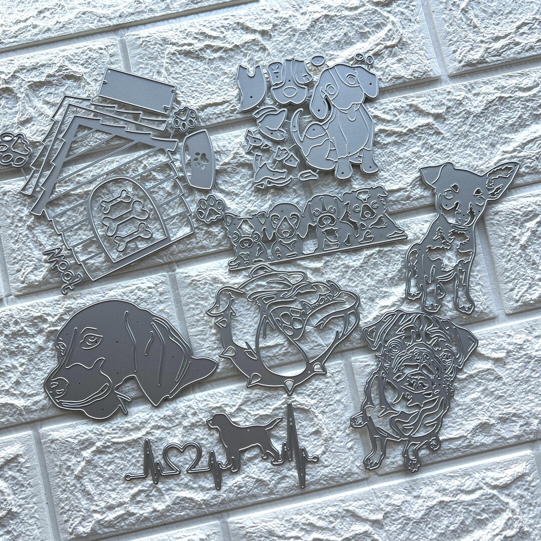 Cute Dogs Metal Cutting Dies Chihuahua, Pug, Corgi, Dog House and More ...