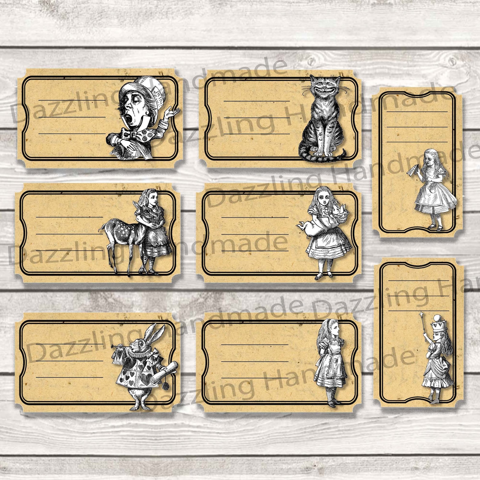 Alice in Wonderland Printable Digital Download Invitation Tickets ...