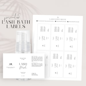 Water Resistant Eyelash Foam Cleanser Labels: Personalized Lash Wash Bottles