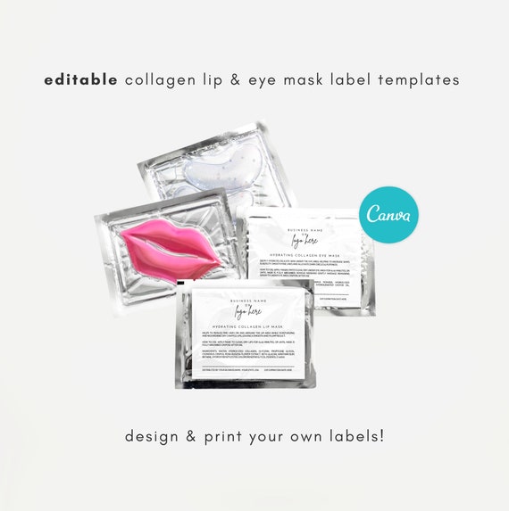 Graphic Design Design &amp; Templates DIY Editable Collagen Lip And Eye ...