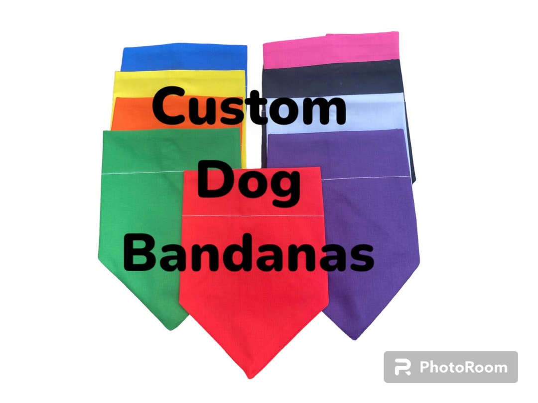 Custom Dog Bandana/personalized Dog Bandana/dog Scarf/dog Etsy