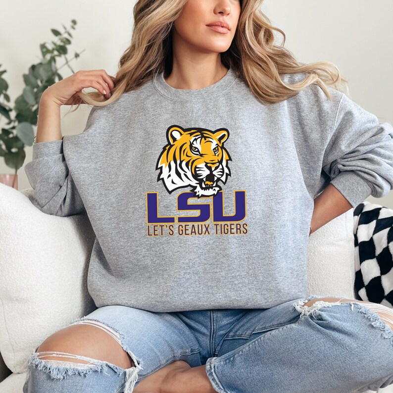LSU Tigers Crewneck Sweatshirt, Louisiana State University, Geaux