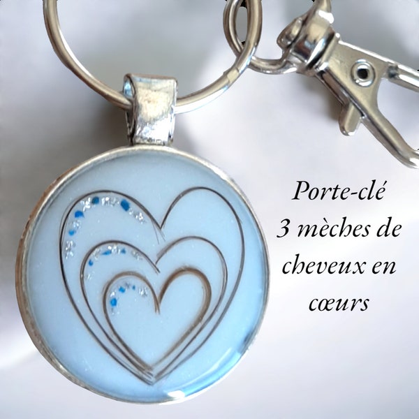 Porte-clé souvenir personnalisable - mèche de cheveux