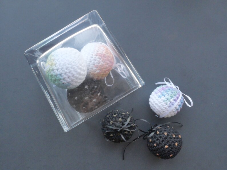 Set of 3 Crocheted Ornaments
