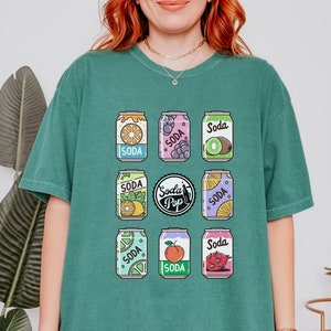 Flavored Soda Aesthetic Comfort Colors T-shirt, Fruit Soda, Trendy, Cream Soda, Gift for Soda Lover, Gift for her, Root Beer, Soda Pop