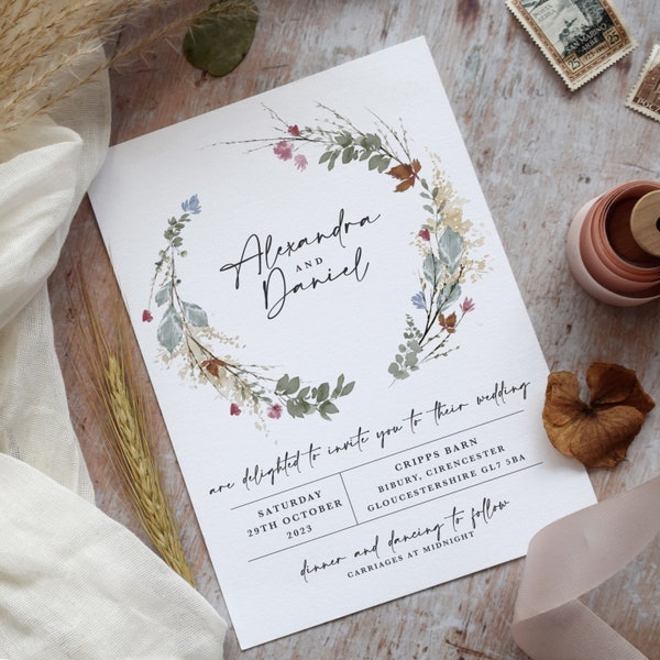 Printable Wedding Invitation - Etsy UK