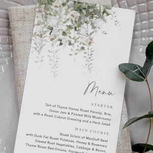 Editable Wedding Menu Template | Canva Wedding Menu | Minimalist Printable | Whimsical Windsor Collection
