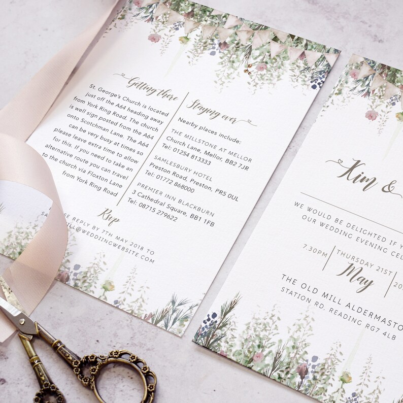 Barn Wedding Invitation Rustic Wedding Stationery Evening Etsy UK