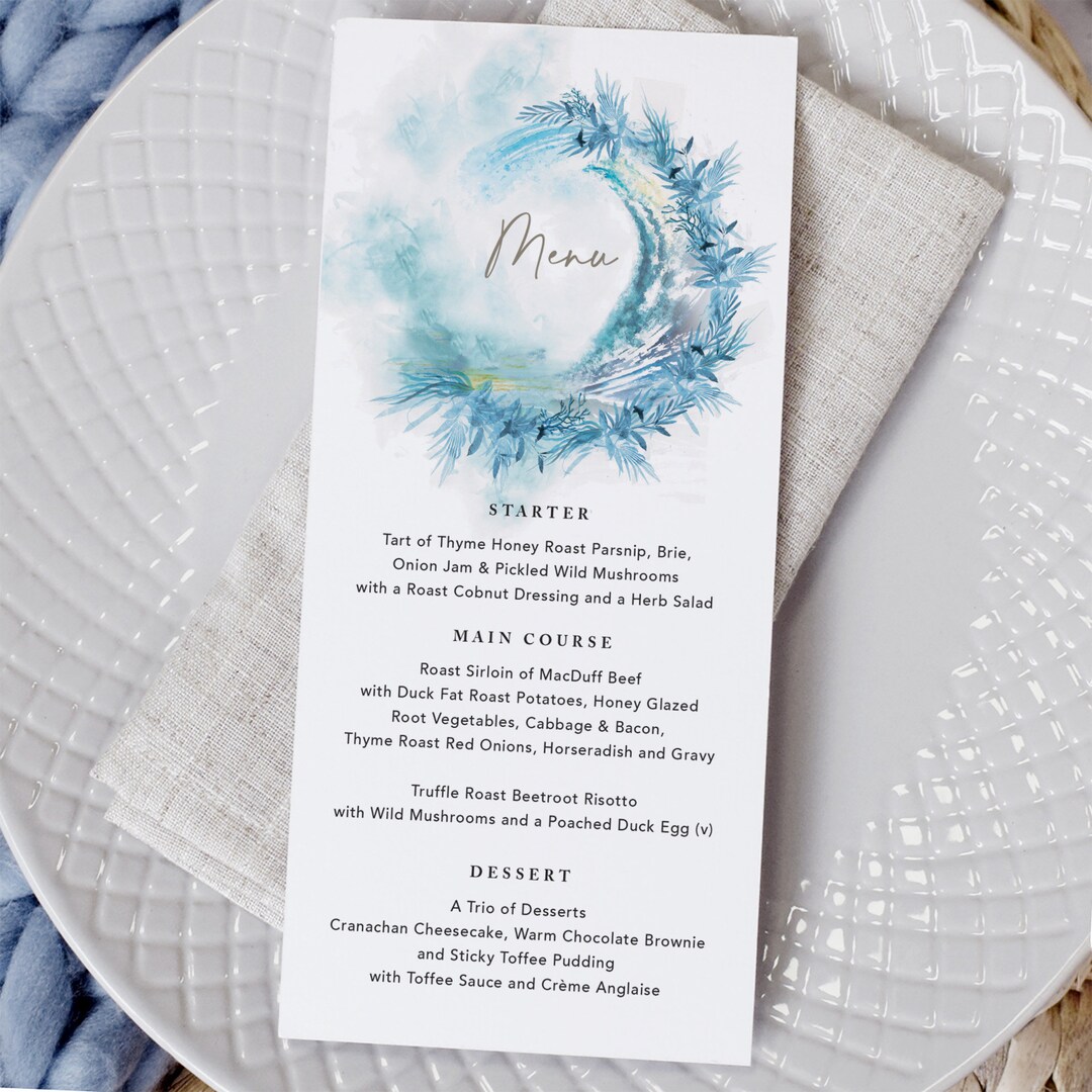 Destination Wedding Menu, Wedding Menu Cards, Menus for Wedding ...