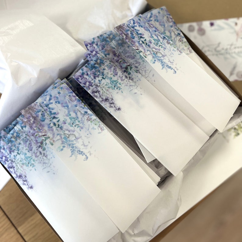 Vellum Jacket for 5x7 invitations, Invitation vellum wrap, envelope liner, DIY wedding invitation supplies 'Whimsical Winter' collection image 8
